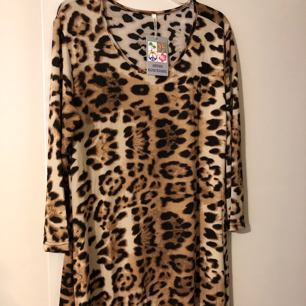 Leopard Print Tunic Top